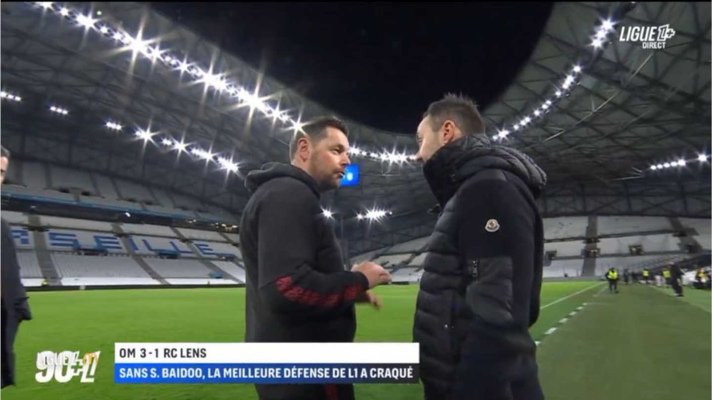 Le bel échange entre De Zerbi et Sage après OM-Lens : quand le respect prime sur le résultat